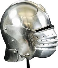 Medieval North Italian Bellows face visored Sallet Late Helmet Also for LARP picture