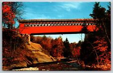 East Arlington Vermont~Old Chiselville Covered Bridge~1960s Postcard picture