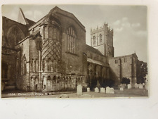 Postcard Real Photograph Christchurch Priory N.E. Dorset, UK Nave Sunshine 1900s picture