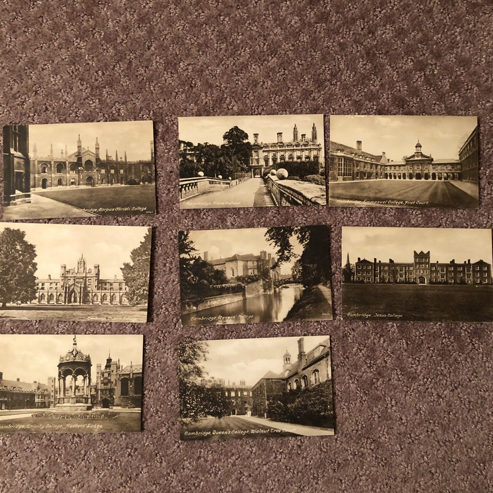 CAMBRIDGE UK FRITH\'S SERIES POSTCARD 1910s  Lot Of Eight Colleges￼ Unposted