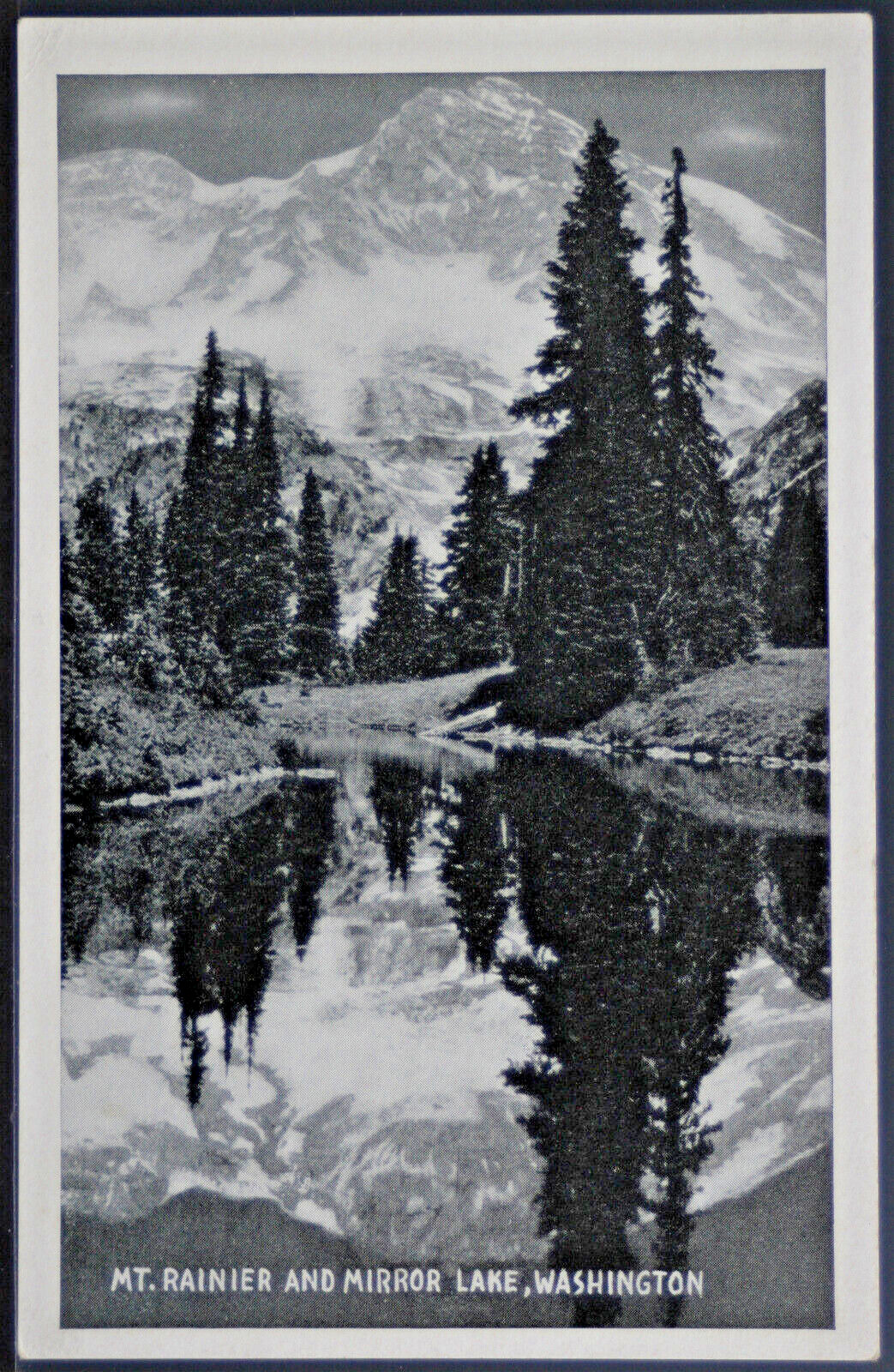 Mt Rainier and Mirror Lake in Washington   PC2730