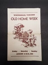 1956 Whitingham Vermont Old Home Week Program picture