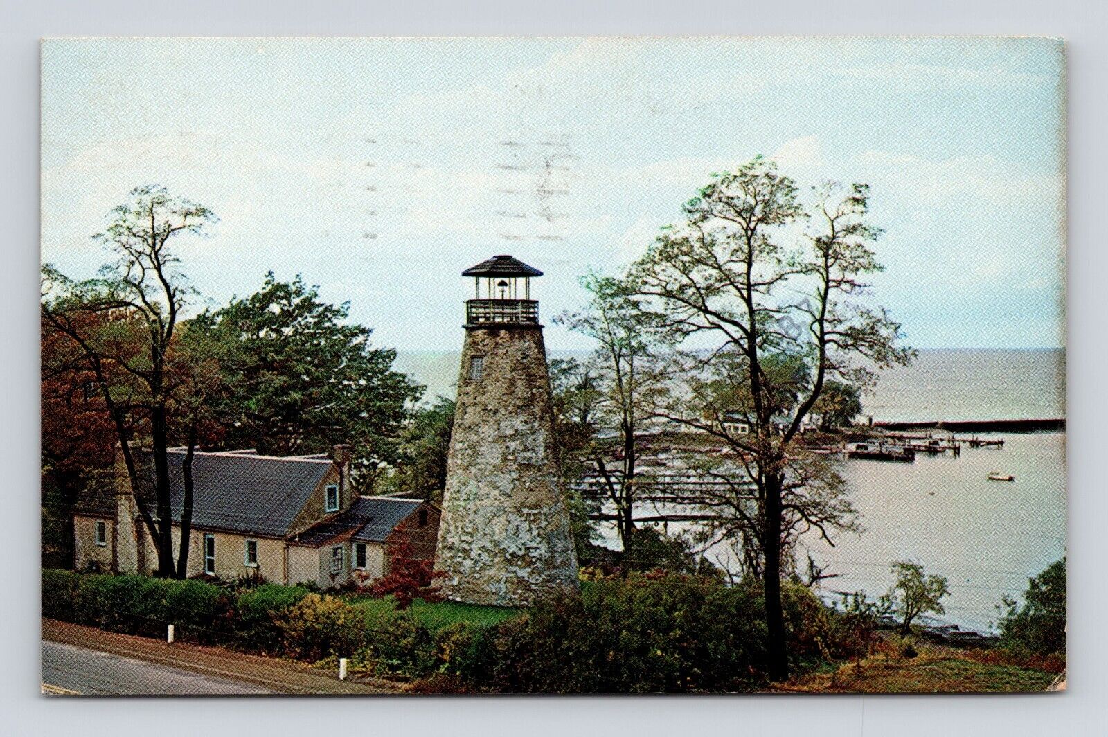Postcard Barcelona Lighthouse Chautauqua County Westfield NY Cancel 1978
