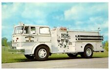 Huntington Indiana Firetruck Department Fire Control Ad Postcard c.1980 picture