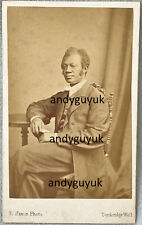 CDV AFRICAN RELIGIOUS MINISTER SIMS TUNBRIDGE WELLS AFRICA ANTIQUE PHOTO BLACK picture