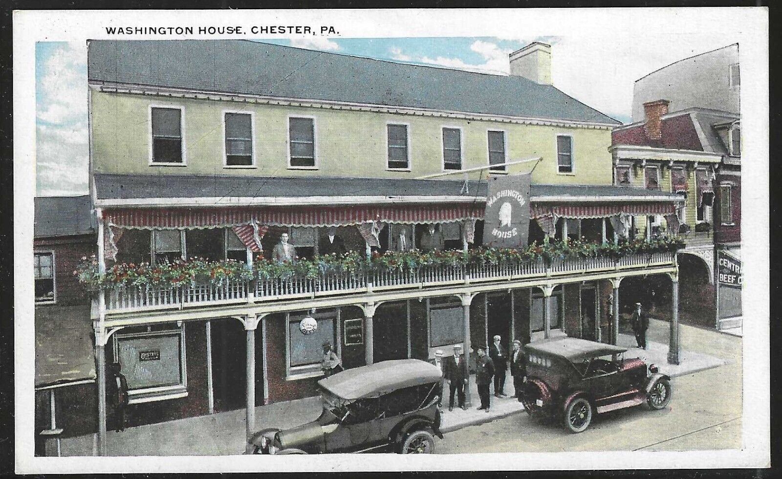 Washington House, Chester, Pennsylvania, Early Postcard, Unused