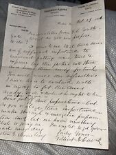 1896 US Claim Agent / Attorney Gilbert A Davis Letter from Windsor Vermont picture