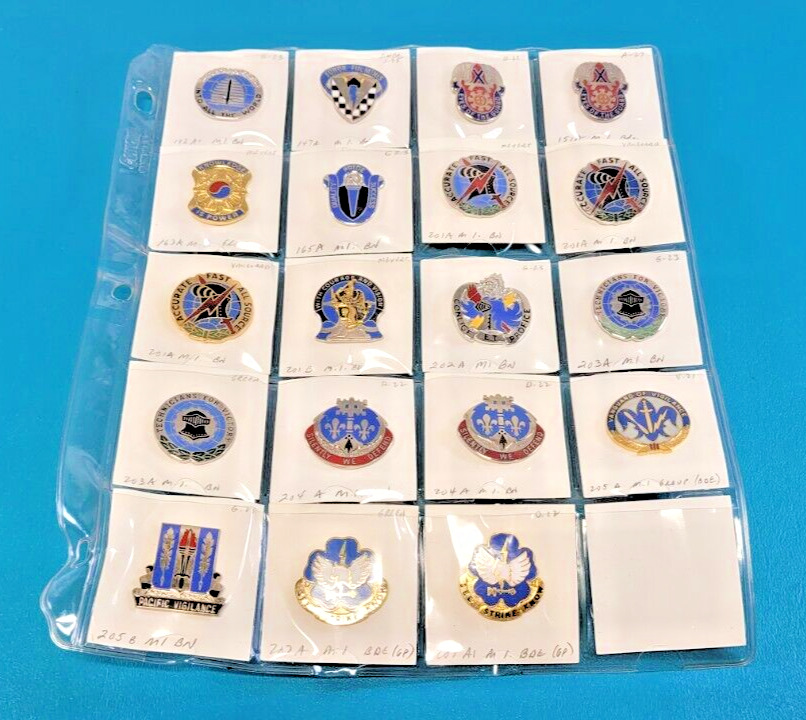 19 Piece US Army Military Intelligence Medals Pin DI DUI  Meyer Ira Green +More