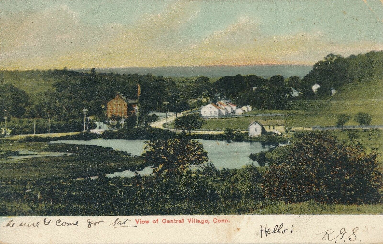 PLAINFIELD CT - Central Village View - udb - 1906
