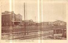 SWANTON Ohio postcard Fulton County Manufacturing factory district area 1923 picture