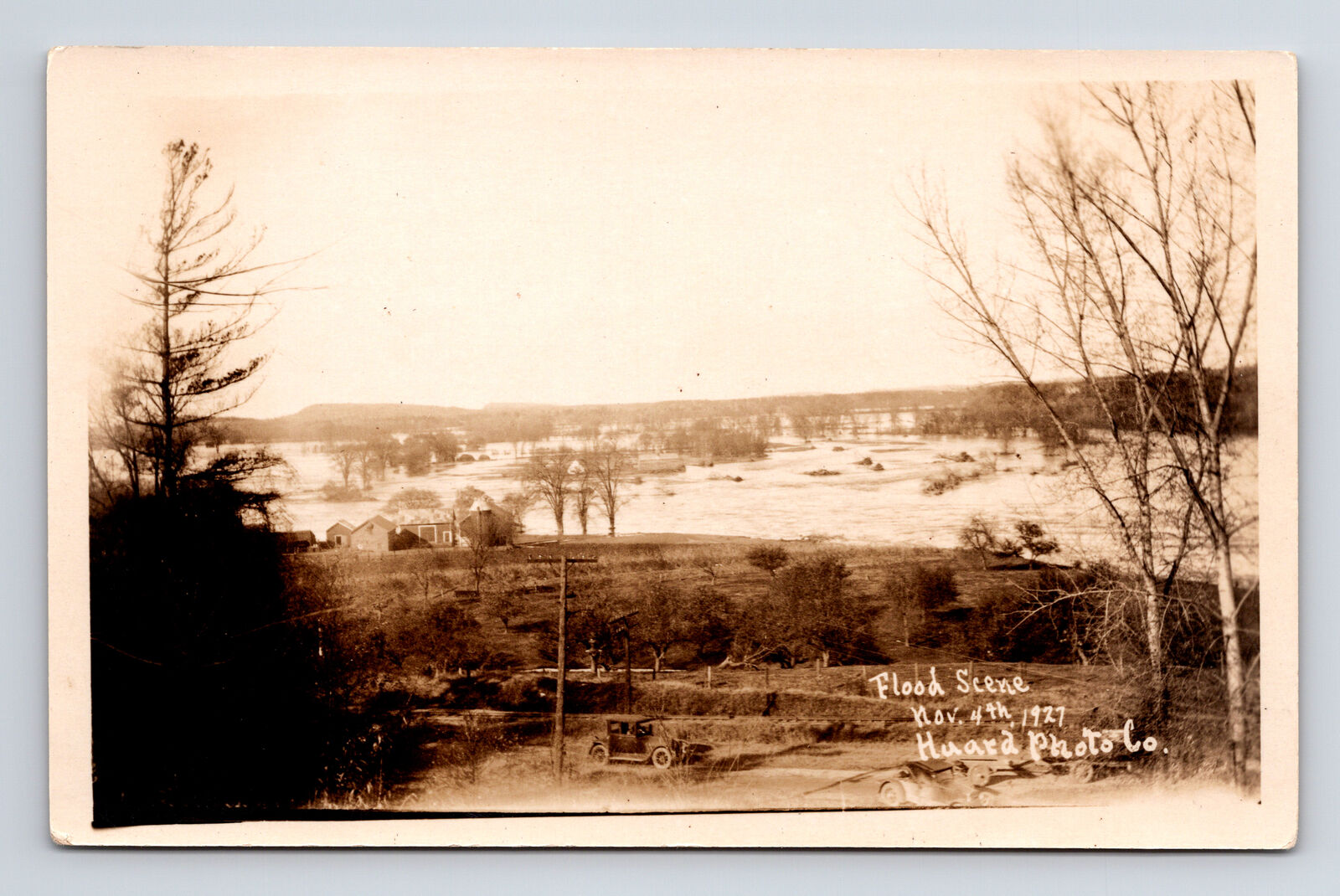 RPPC Great Vermont Flood of 1927 Winooski or Montpelier Vermont VT Postcard