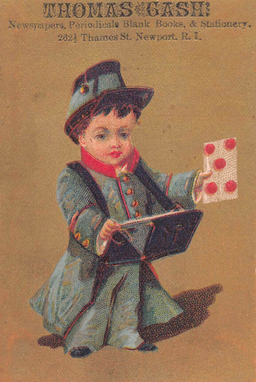 Thomas Cash, Newspapers & Stationery, Early Trade Card, Size:106 mm x 71 mm