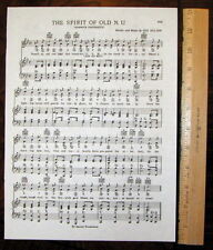 NORWICH UNIVERSITY Vtg Song Sheet c 1938 