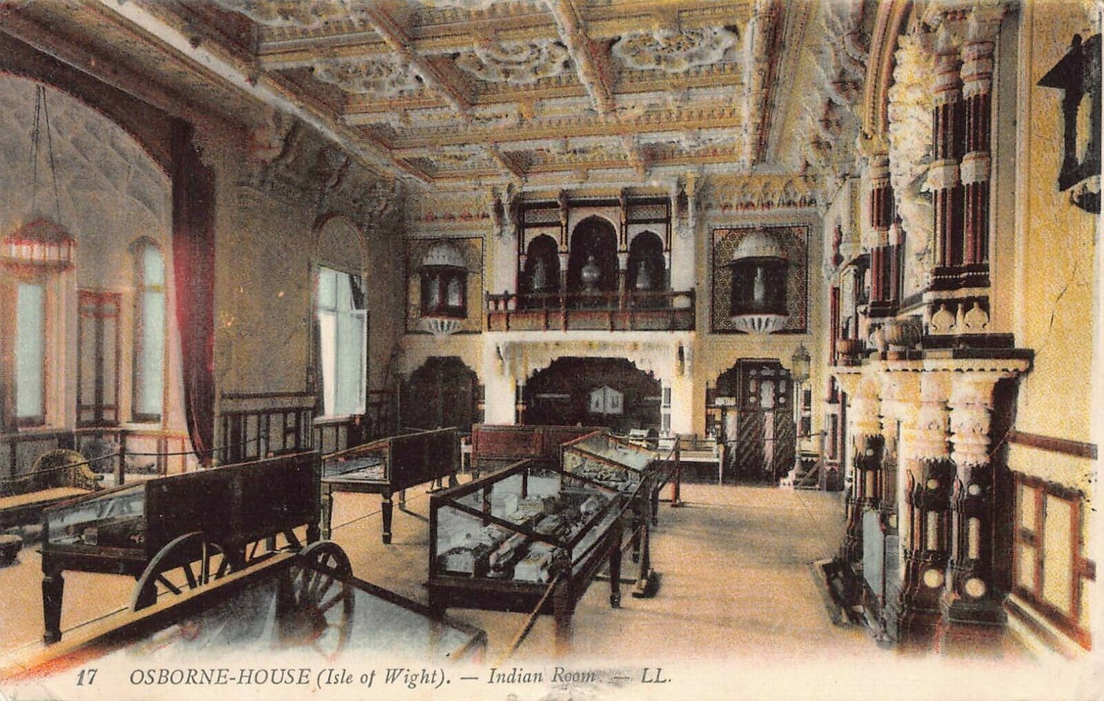 Indian Room, Osbourne House, Isle of Wight, England, 1911 Postcard, Used 