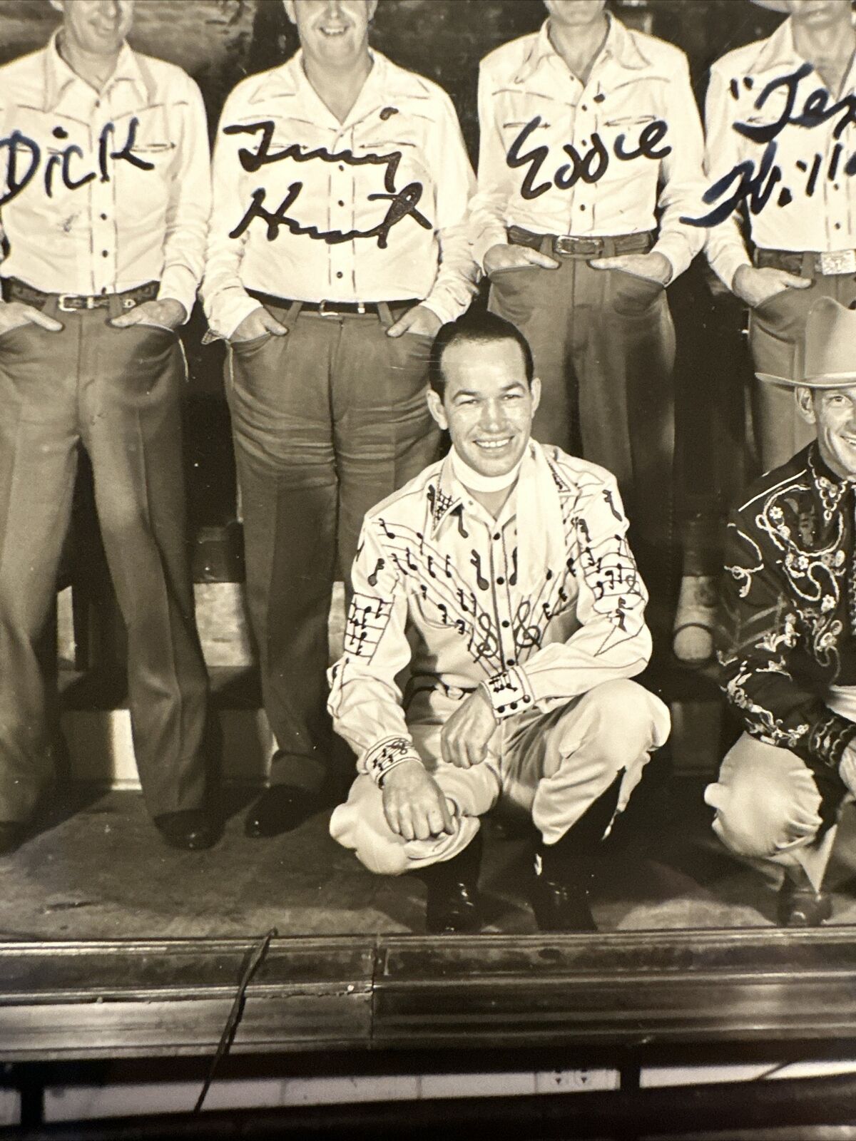 Spade Cooley’s Barn Dance Boys photo signed Foreman Phillips County Vintage RARE