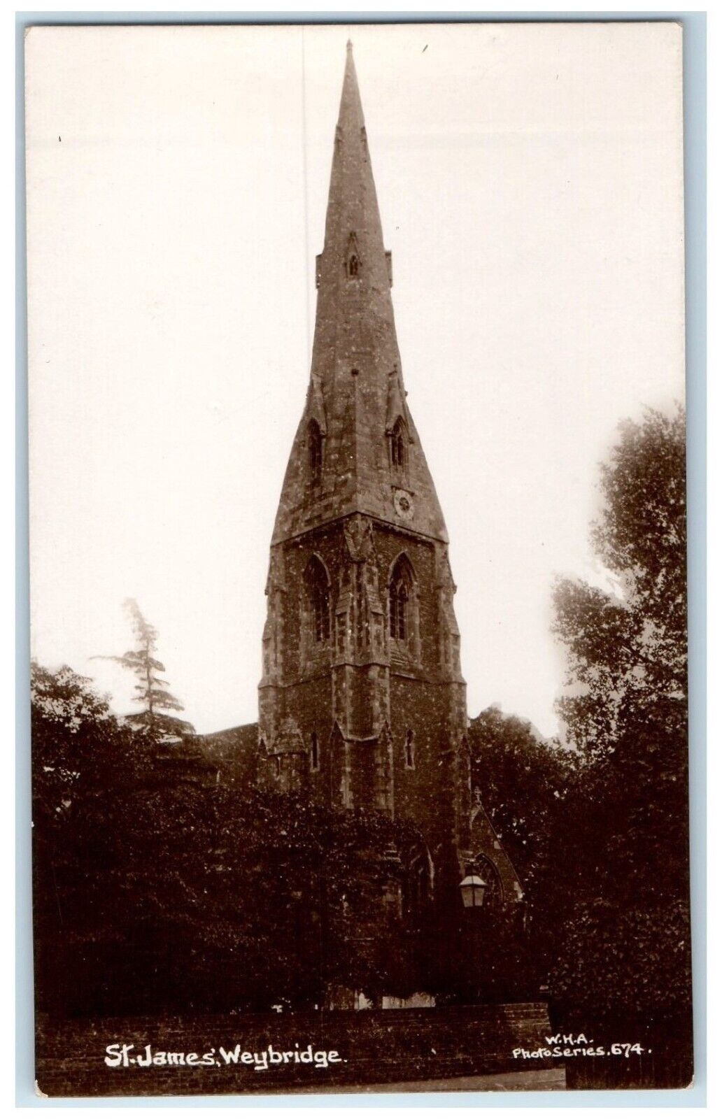 c1910's St. James Weybridge England United Kingdom RPPC Photo Antique Postcard