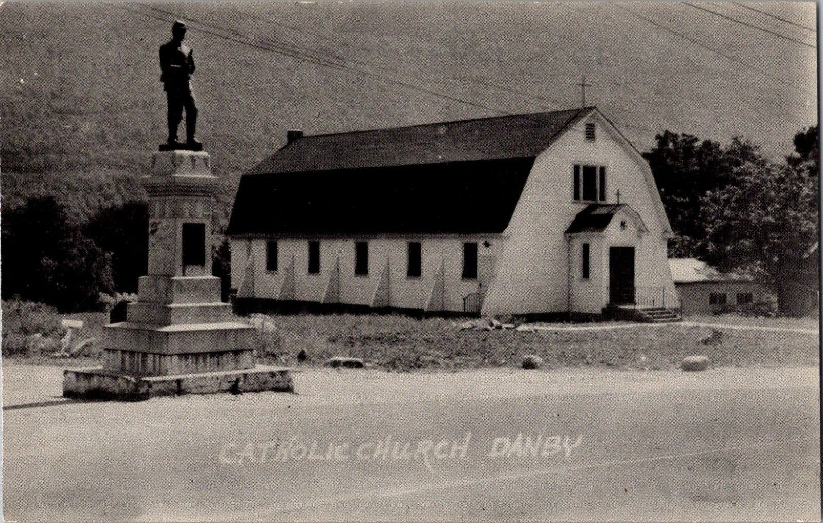 Postcard Catholic Church Danby Vermont Lithographed Unposted