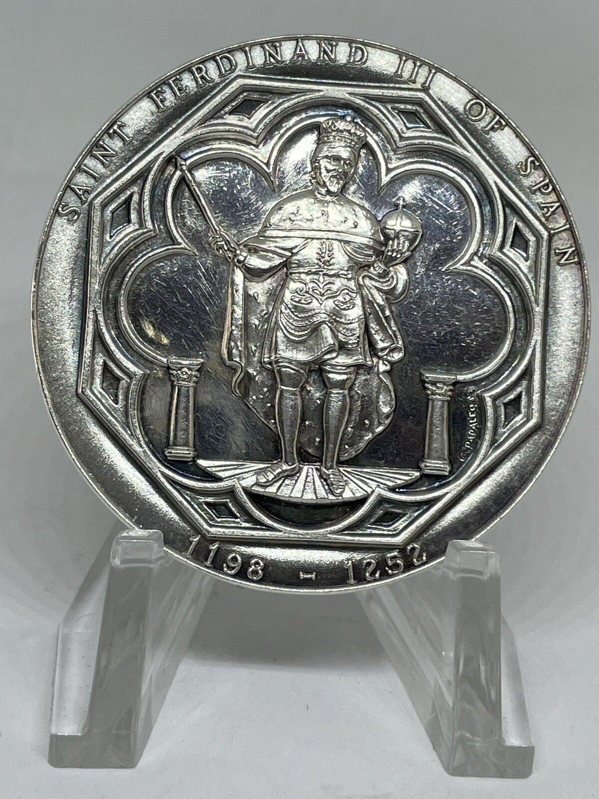 Saint Ferdinand III Of Spain Silver Medal