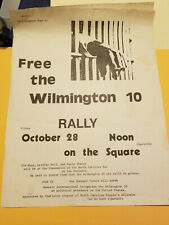 FREE THE WILMINGTON 10 rally flyer and info (Charlotte: 1977 or 8) picture