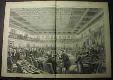 1868 - IMPEACHMENT of Andrew Johnson; Harpers Weekly prints - Thaddeus Stevens picture