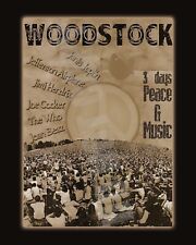 Woodstock Festival Poster 3 Days Peace & Music THE WHO Joblin 8x10 Photo picture