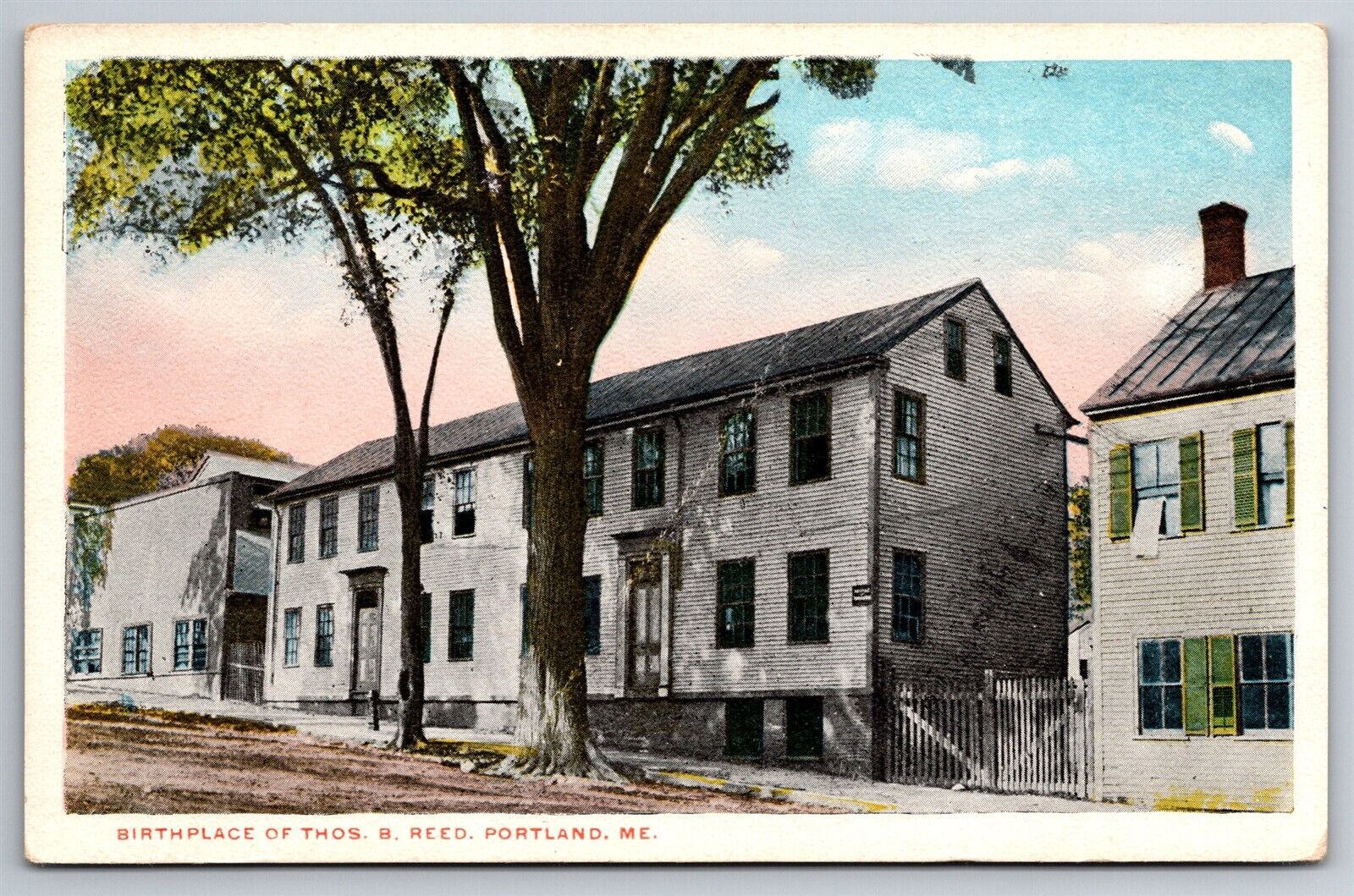 Birthplace Of Thomas B Reed Portland ME C1910\'s Postcard P10