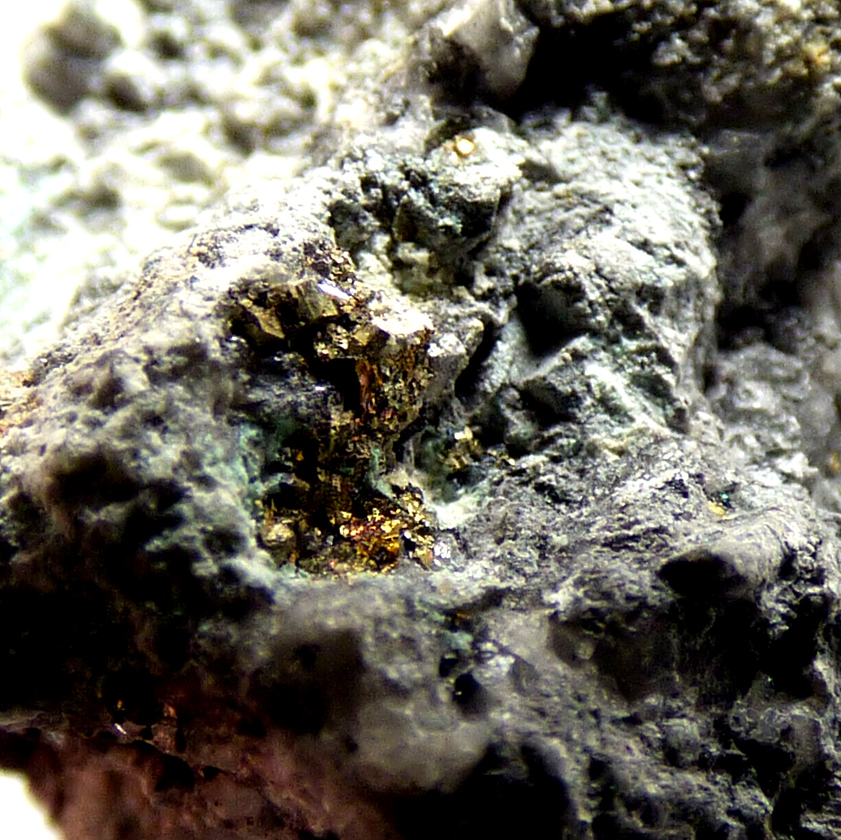 Aurichalcite Chalcopyrite Pyrite Greystone Quarry Cornwall UK Mineral Specimen
