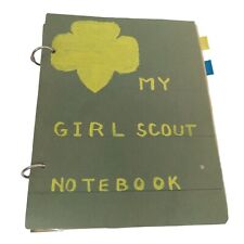 Handwritten Homemade Girl Scout Rank Advancement Notebook Journal Scrapbook 1959 picture