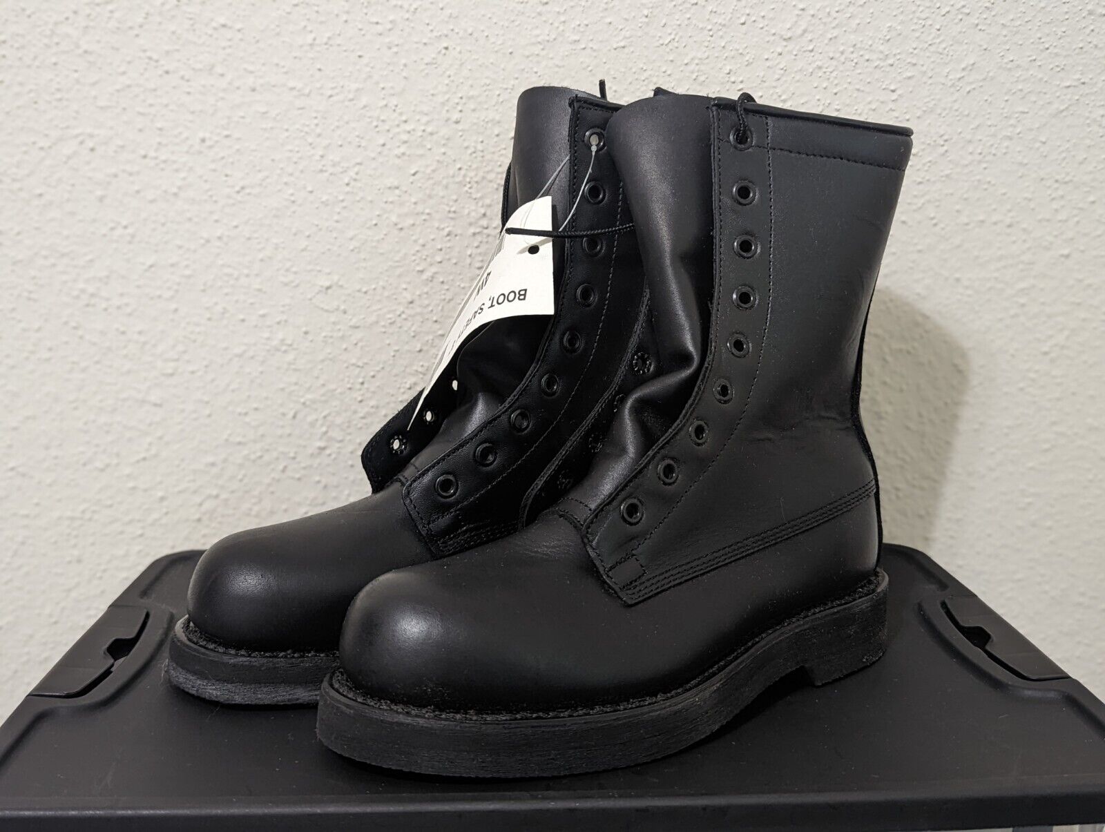Addison Boots New 4 Wide Steel Toe Black Leather Military DSCP New 461003 Vibram