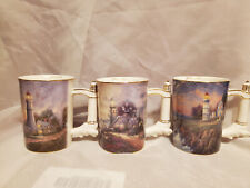Set of 3 Thomas Kinkade Seaside Inspirations Heirloom Porcelain Mugs picture