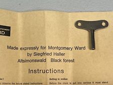 Montgomery Ward Altsimonswald Black Forest by Siegfried Haller Dome Clock Key picture