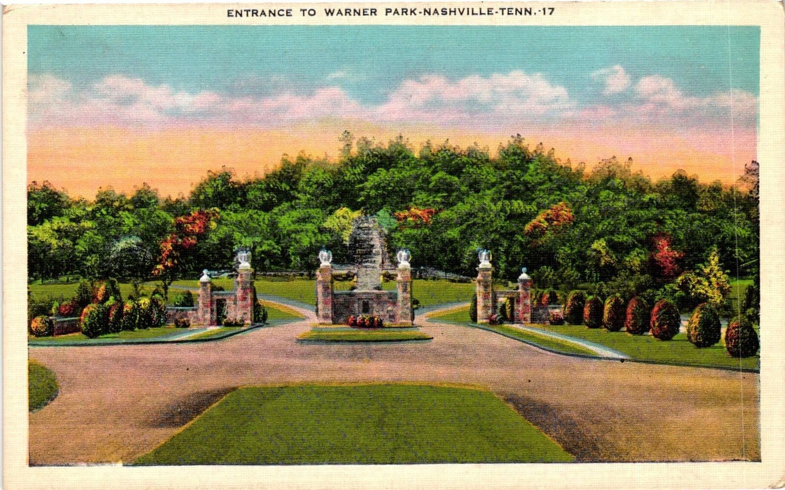 Vintage Postcard- Warner Park, Nashville, TN Early 1900s