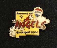 Fastpitch Softball Baseball Angels Bloomfield New Mexico Pin Pinback picture