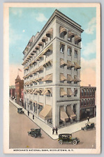 Postcard Middletown New York Merchants National Bank Posted 1921 picture