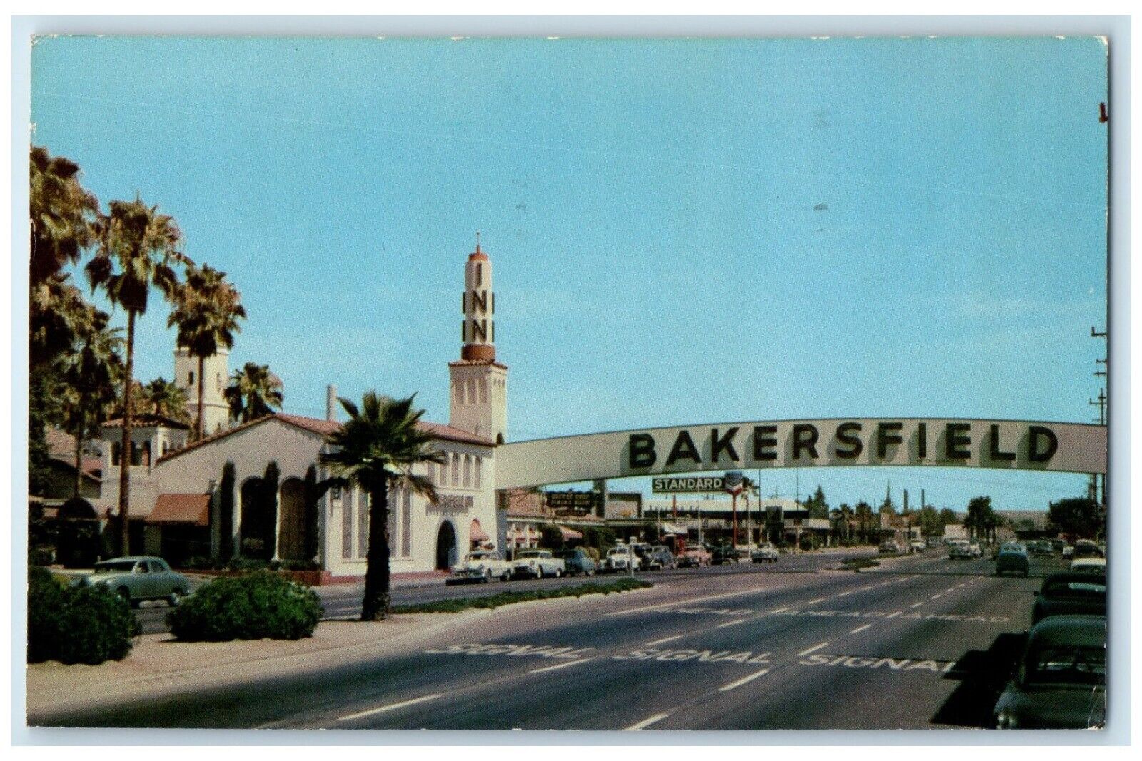 1968 Center Rich Potato Cotton Empire Welcome Bakersfield California CA Postcard