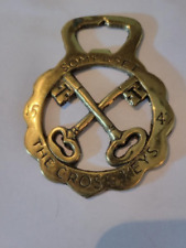 Antique Brass Harness Rosette Somerset The Cross Keys picture