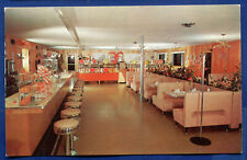 South Athens, Alabama Saxon's Diner Restaurant Interior old postcard picture