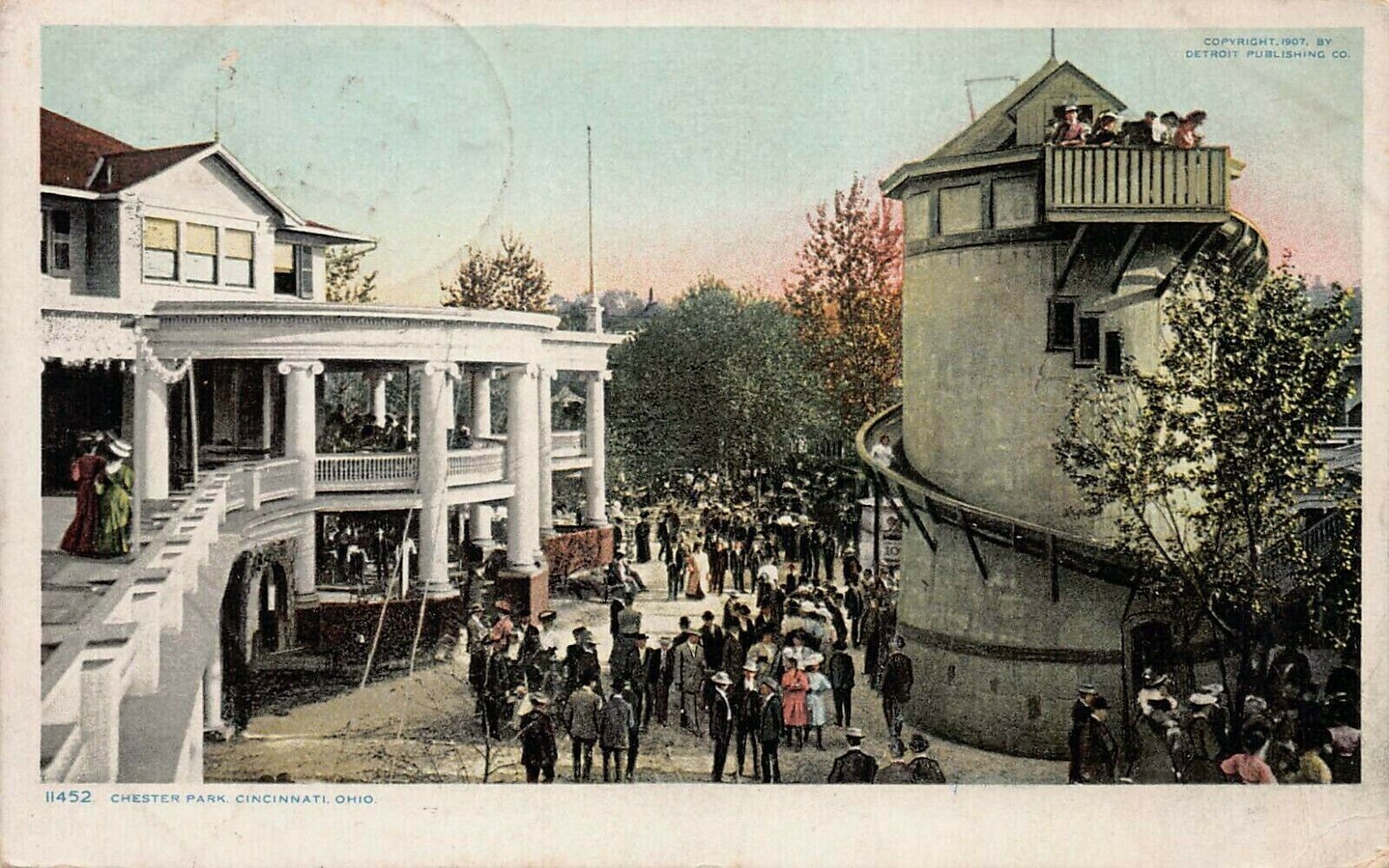 Chester Park, Cincinnati, Ohio, 1907 Postcard, Used, Detroit Publishing Co.