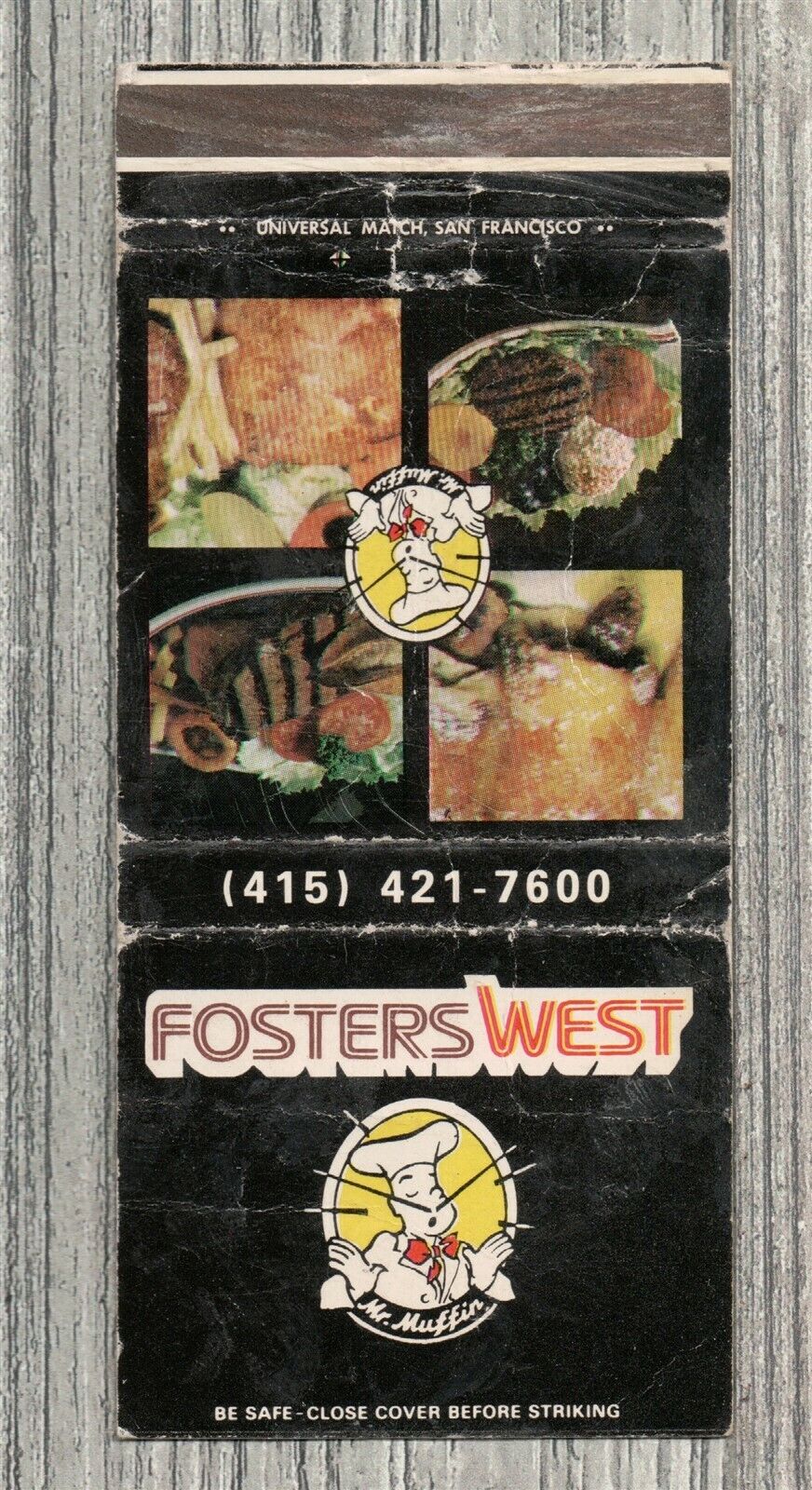 Matchbook Cover-Fosters West Restaurant San Francisco California-5286