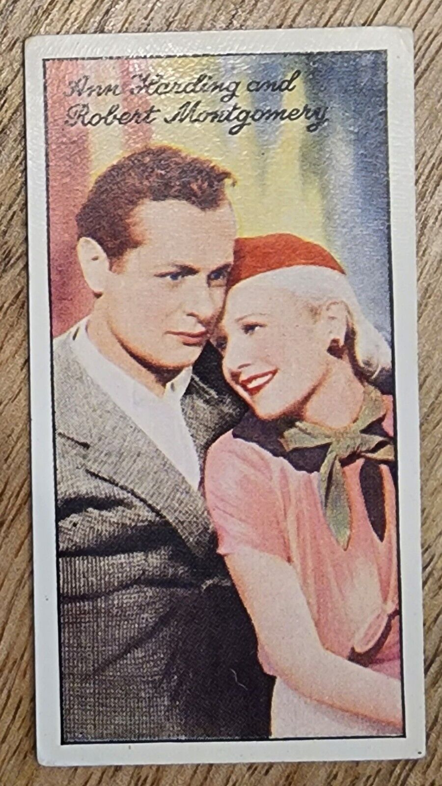 1935 Carreras Famous Film Stars #74 Robert Montgomery w/ Ann Harding