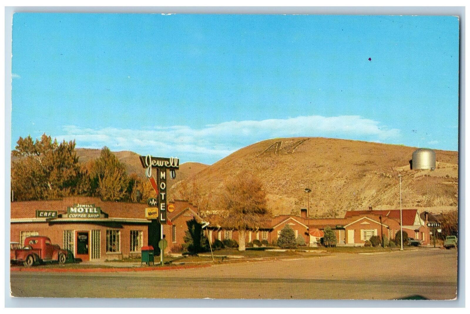 Montpelier Idaho ID Postcard Jewell Motel Exterior Roadside  c1960\'s Vintage