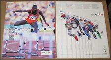 1996 Olympian Edwin Moses Swatch 2-Page Print Ad Advertisement Olympic Legend picture