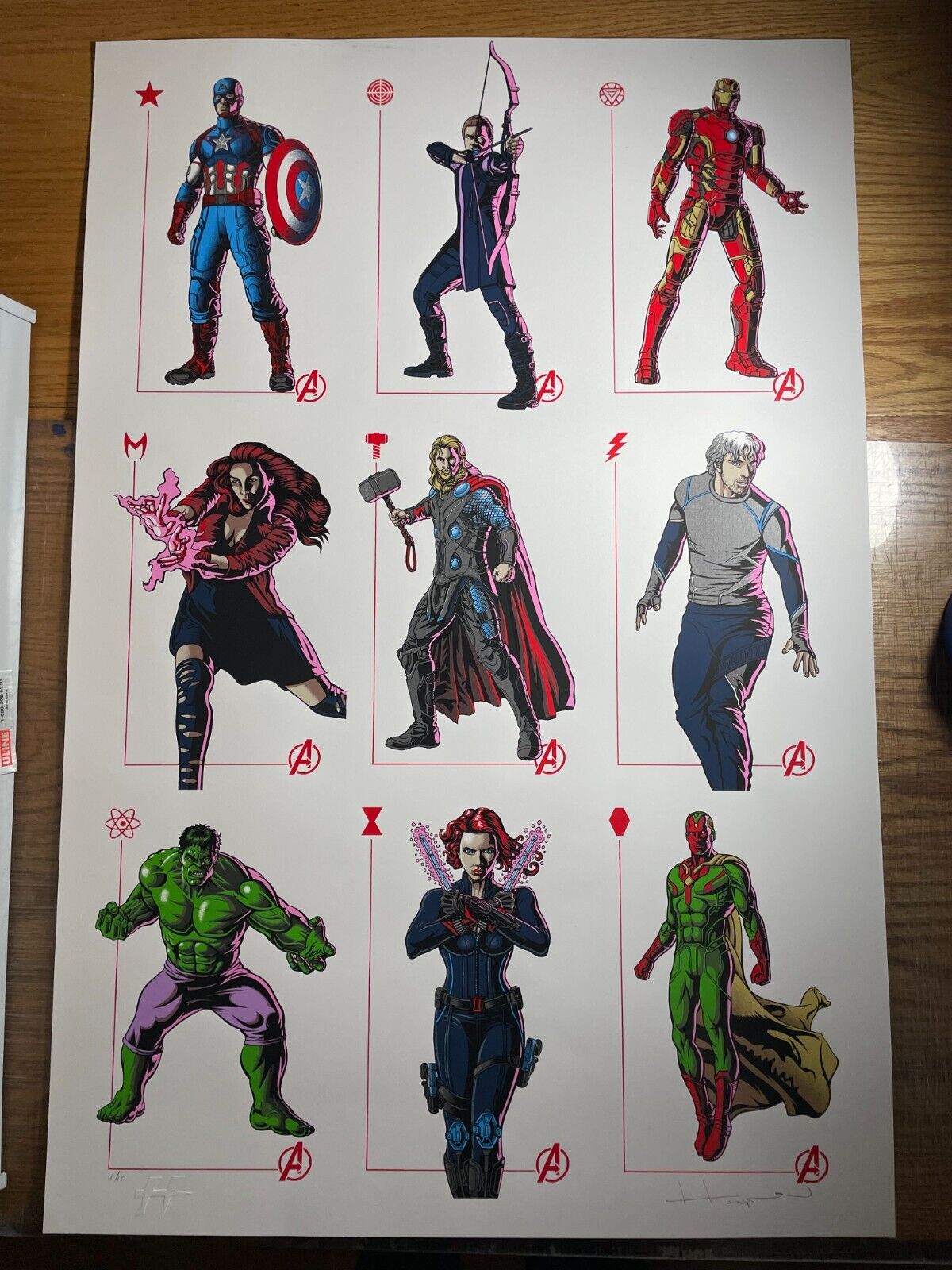 Justin Hampton Art Print Poster Avengers Age of Ultron Uncut Edition of 10