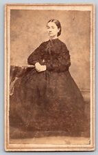 CDV Woman Victorian Dress A G Jaynes Photographer Corning NY picture