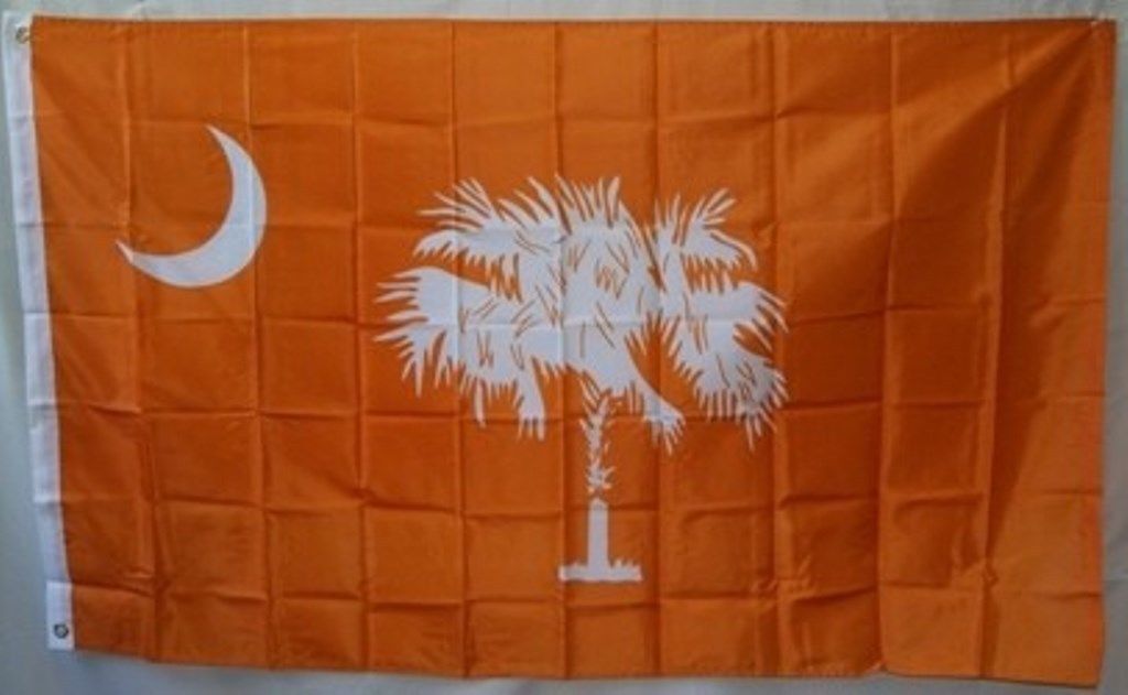 3 x 5 ft South Carolina CLEMSON TIGERS ORANGE Palmetto State Polyester Flag