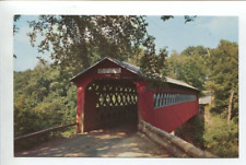 Vintage Vermont Postcard Old Covered Chiselville Bridge East Arlington Chrome picture