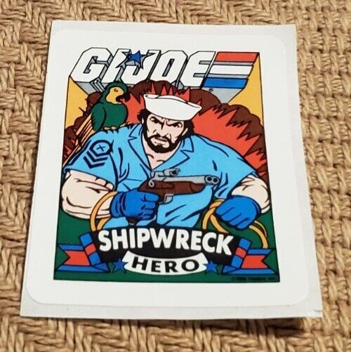 G. I. Joe Shipwreck Sticker 1986 Hasbro Milton Bradley