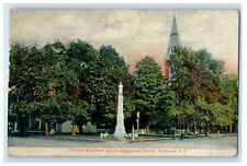 1908 Soldier's Monument And Congregational Church Shelburne New York NY Postcard picture