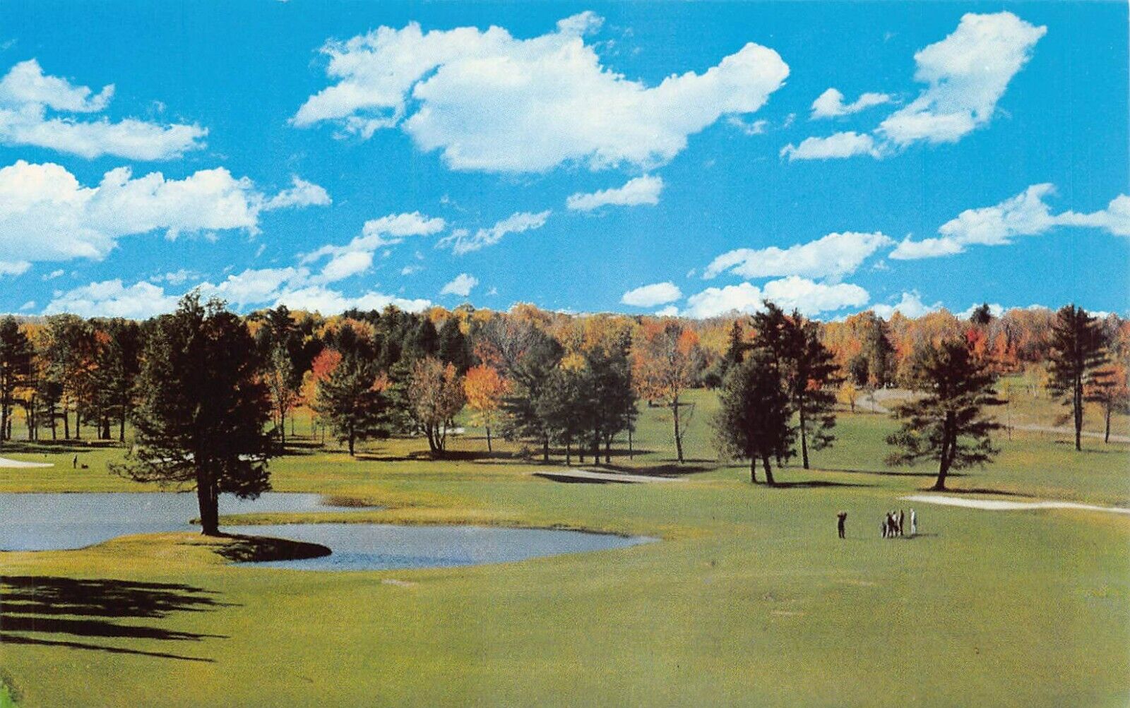 Concord Hotel Kiamesha Lake New York Golf Course Borscht Belt Vtg Postcard V4