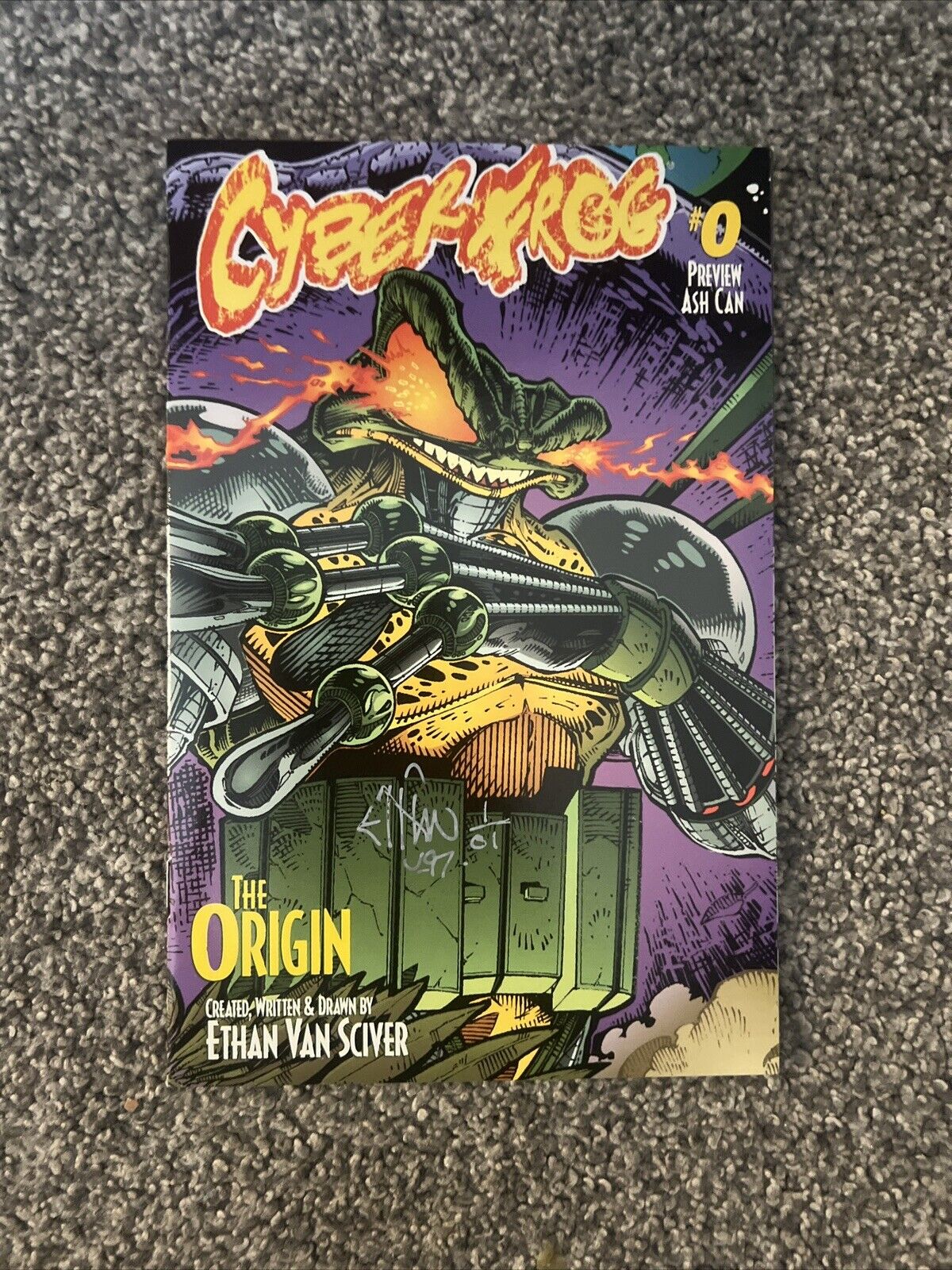 Cyberfrog #0 Preview Signed By Ethan Van Sciver. 9.8. Great Collector’s Comic.
